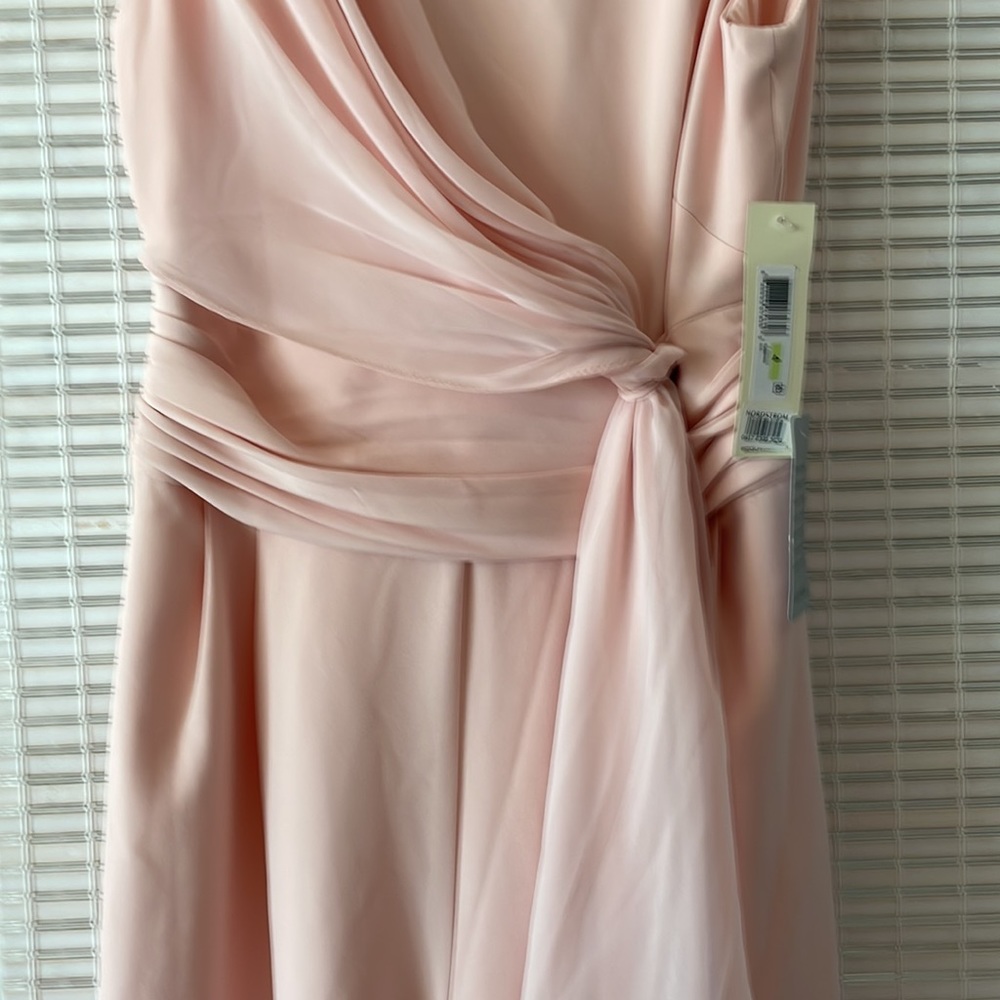 Eliza J blush organza draped romper jumpsuit EJ8M9459 sz 4 nwt - Picture 6 of 8
